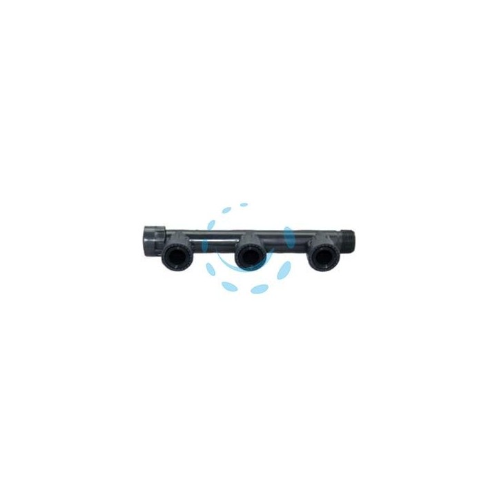 RACCORDI MANIFOLD PVC CON ORING - 3 uscite con ghiera 1"
