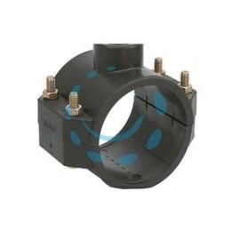 PRESA A STAFFA IN POLIPROPILENE CON 4 BULLONI - ø mm.63x F 1"