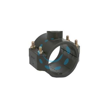 PRESA A STAFFA IN POLIPROPILENE CON 4 BULLONI - ø mm.63x F 1"