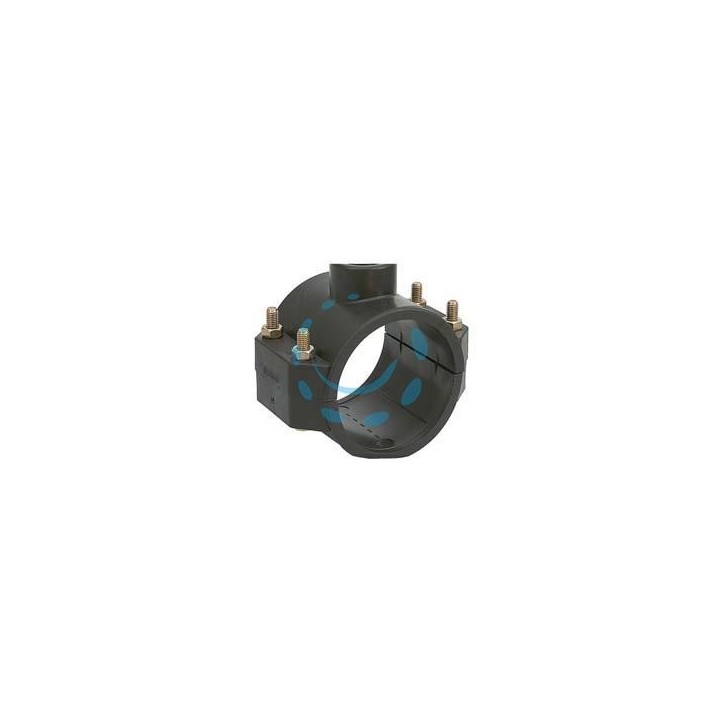 PRESA A STAFFA IN POLIPROPILENE CON 4 BULLONI - ø mm.63x F 1"