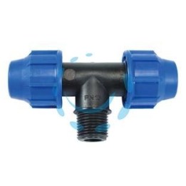 RACCORDO A COMPRESSIONE "T" FILETTO MASCHIO PN16 - ø mm.20x20x M 1/2"