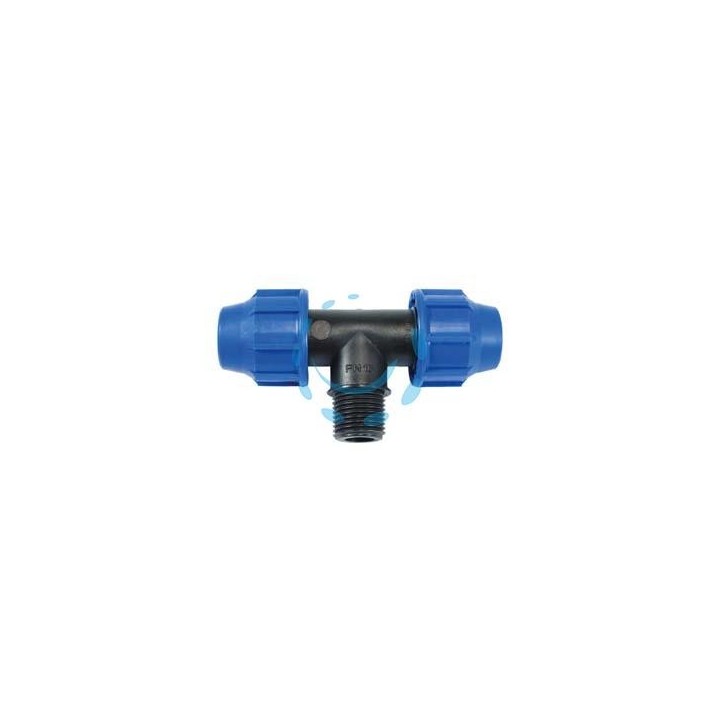 RACCORDO A COMPRESSIONE "T" FILETTO MASCHIO PN16 - ø mm.32x32x M 1"