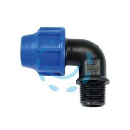RACCORDO A COMPRESSIONE GOMITO 90° MASCHIO PN16 - ø mm.25x M 1"