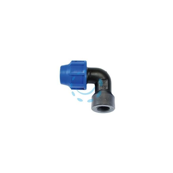 RACCORDO A COMPRESSIONE GOMITO 90° FEMMINA PN16 - ø mm.32x F 1" 