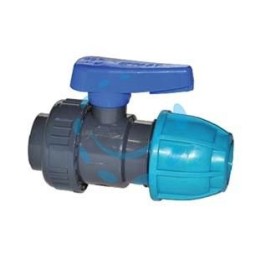 RACCORDO A COMPRESSIONE VALVOLA SFERA FEMMINA POLIPROPILENE - F 32x1"