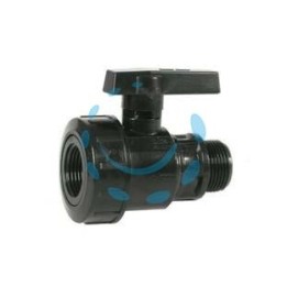 VALVOLA SFERA FILETTATA MASCHIO/FEMMINA CON GHIERA IN POLIPROPILENE - MF 1"1/4