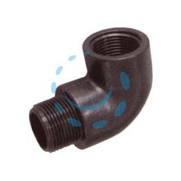GOMITO 90° (PP) FILETTATO MASCHIO FEMMINA IN POLIPROPILENE - MF 3/4"