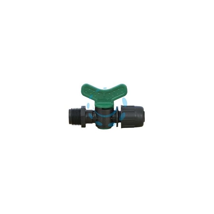 VALVOLA CILINDRO CON MASCHIO E ATTACCO RAPIDO IN POLIPROPILENE - ø mm.16x M 1/2"