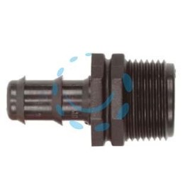 RACCORDO PORTAGOMMA CON FILETTO IN POLIPROPILENE - ø mm.20x M 3/4"