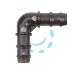 RACCORDO PORTAGOMMA GOMITO A 90° IN POLIPROPILENE - ø mm.25