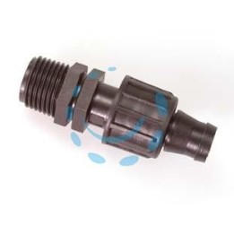 DEVIAZIONE PER "TAPE" ALA CON FILETTO MASCHIO IN POLIPROPILENE - ø mm.16xM 1/2"
