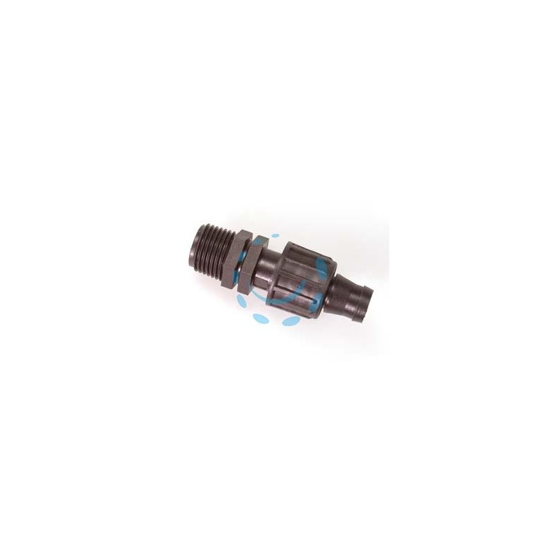 DEVIAZIONE PER "TAPE" ALA CON FILETTO MASCHIO IN POLIPROPILENE - ø mm.16xM 1/2"