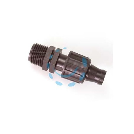 DEVIAZIONE PER "TAPE" ALA CON FILETTO MASCHIO IN POLIPROPILENE - ø mm.16xM 1/2"