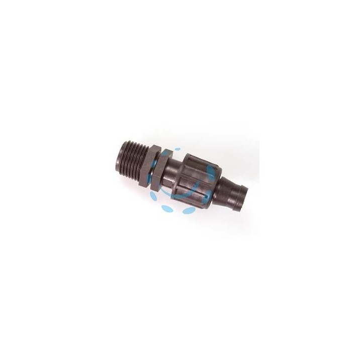 DEVIAZIONE PER "TAPE" ALA CON FILETTO MASCHIO IN POLIPROPILENE - ø mm.16xM 1/2"