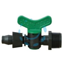 VALVOLA CILINDRO PER ALA CON FILETTO MASCHIO IN POLIPROPILENE - ø mm.16xM 3/4"