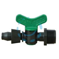 VALVOLA CILINDRO PER ALA CON FILETTO MASCHIO IN POLIPROPILENE - ø mm.16xM 3/4"