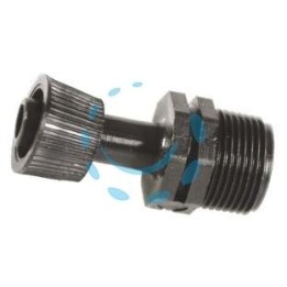 DEVIAZIONE PER ALA GOCCIOLANTE CON FILETTO MASCHIO IN POLIPROPILENE - ø mm.16xM 1/2" 