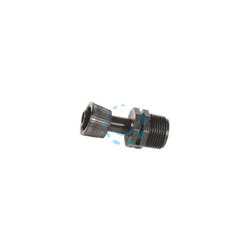DEVIAZIONE PER ALA GOCCIOLANTE CON FILETTO MASCHIO IN POLIPROPILENE - ø mm.16xM 1/2" 