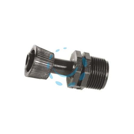 DEVIAZIONE PER ALA GOCCIOLANTE CON FILETTO MASCHIO IN POLIPROPILENE - ø mm.16xM 1/2" 