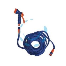 TUBO ESTENSIBILE COBRA CON IDROPISTOLA E RACCORDI - mt. 5/15