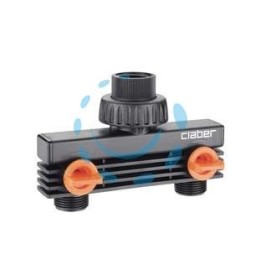 PRESA A 2 VIE M 3/4” CON RUBINETTI DI REGOLAZIONE - sfuso 8590