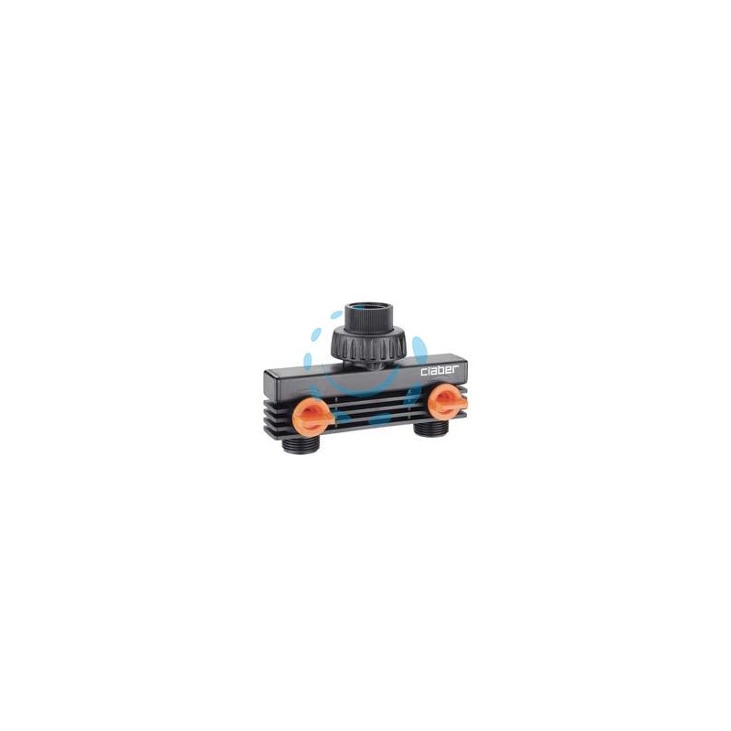 PRESA A 2 VIE M 3/4” CON RUBINETTI DI REGOLAZIONE - in blister 8589