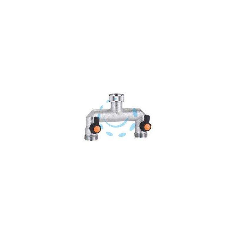 PRESA A 2 VIE REGOLABILI M 3/4” METAL-JET IN BLISTER 9601 