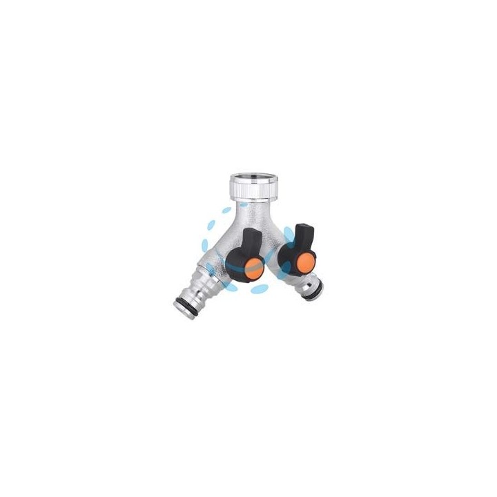PRESA A 2 VIE REGOLABILI F 3/4” METAL-JET IN BLISTER 9602 