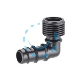 RACCORDO PER MICROIRRIGAZIONE TUBO 1/2" ANGOLO M 1/2" IN BLISTER 91082 