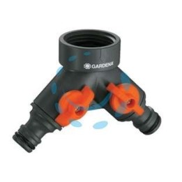RUBINETTO A DUE VIE CON INNESTI RAPIDI - filetto 3/4" in blister (938-20)