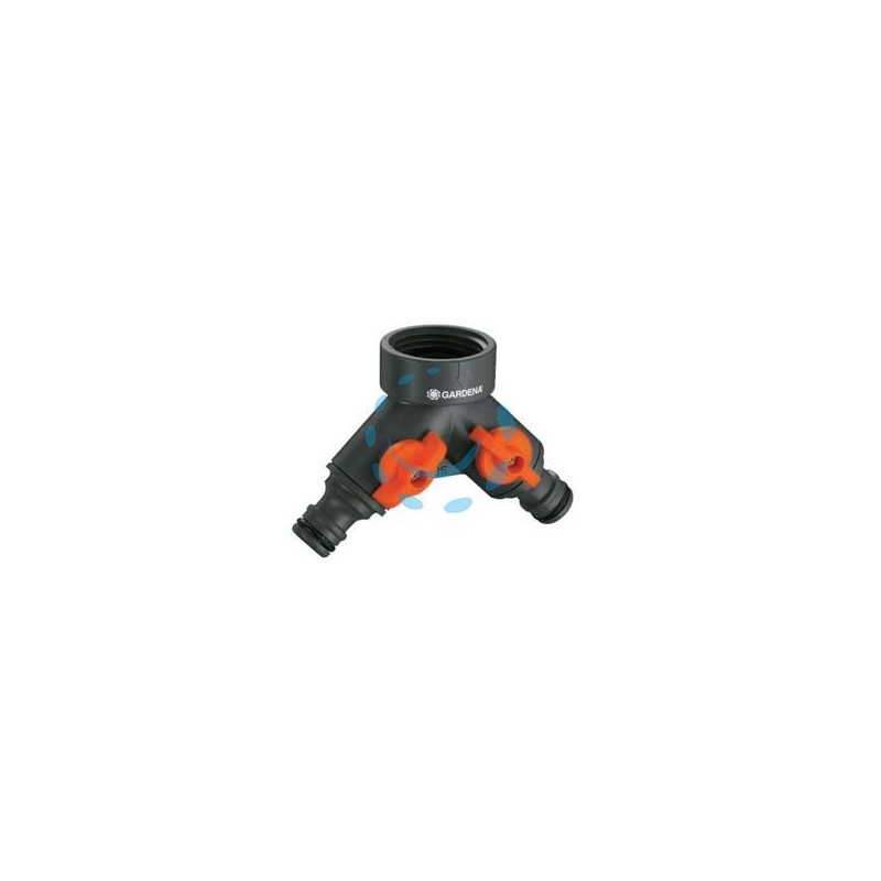 RUBINETTO A DUE VIE CON INNESTI RAPIDI - filetto 3/4" in blister (938-20)