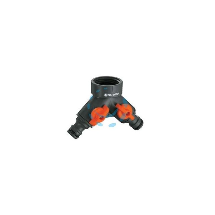 RUBINETTO A DUE VIE CON INNESTI RAPIDI - filetto 3/4" in blister (938-20)