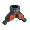RUBINETTO A DUE VIE CON INNESTI RAPIDI - filetto 3/4" in blister (938-20)