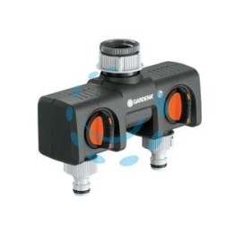 PRESA RUBINETTO A 2 VIE CON INNESTI RAPIDI - per rubinetti da 3/4"-1" in blister (8193-20)