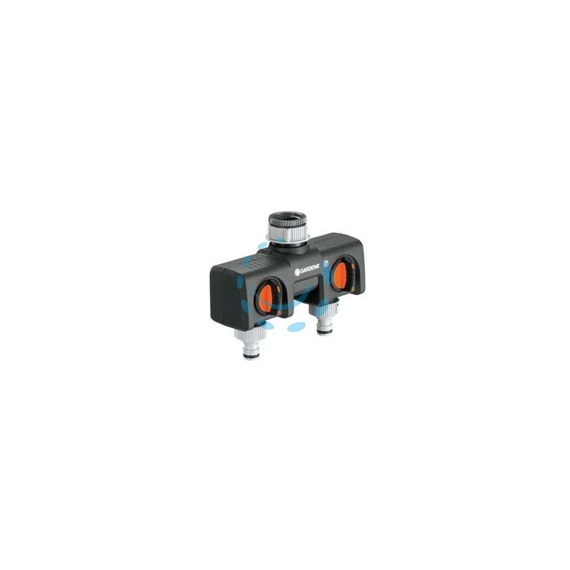 PRESA RUBINETTO A 2 VIE CON INNESTI RAPIDI - per rubinetti da 3/4"-1" in blister (8193-20)