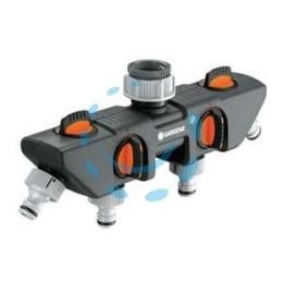 PRESA RUBINETTO A 4 VIE CON INNESTI RAPIDI - per rubinetti da 3/4"-1" in blister (8194-20)