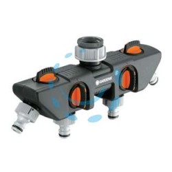 PRESA RUBINETTO A 4 VIE CON INNESTI RAPIDI - per rubinetti da 3/4"-1" in blister (8194-20)