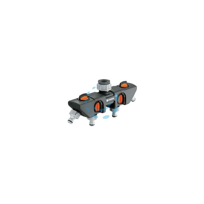 PRESA RUBINETTO A 4 VIE CON INNESTI RAPIDI - per rubinetti da 3/4"-1" in blister (8194-20)