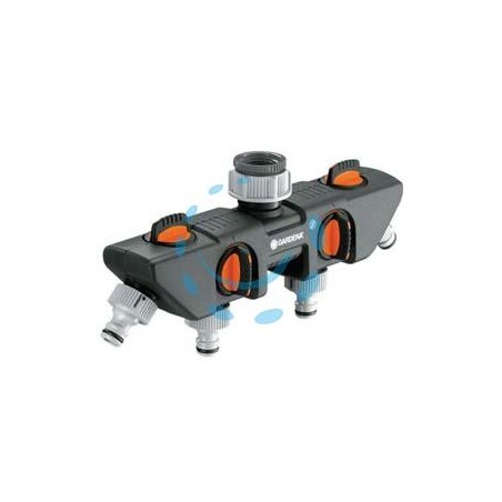PRESA RUBINETTO A 4 VIE CON INNESTI RAPIDI - per rubinetti da 3/4"-1" in blister (8194-20)