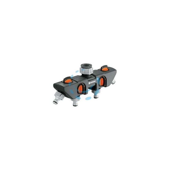 PRESA RUBINETTO A 4 VIE CON INNESTI RAPIDI - per rubinetti da 3/4"-1" in blister (8194-20)