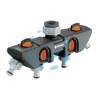 PRESA RUBINETTO A 4 VIE CON INNESTI RAPIDI - per rubinetti da 3/4"-1" in blister (8194-20)