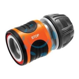 RACCORDO RAPIDO CON PORTAGOMMA E ACQUASTOP - per tubi da 1/2"-5/8" in blister (18213-20)