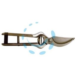 FORBICE POTA LAME IN ACCIAIO CHIUSURA CUOIO - cm.18 molla bovolo da mm.45
