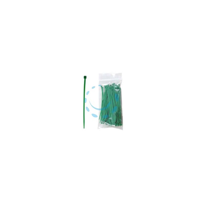 FASCETTE NYLON VERDI IN CONFEZIONE PEZZI 100 - mm.3,6x200