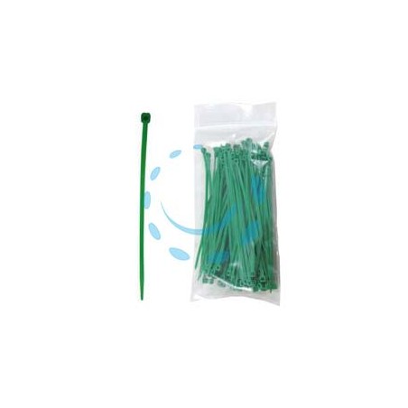 FASCETTE NYLON VERDI IN CONFEZIONE PEZZI 100 - mm.4,8x300