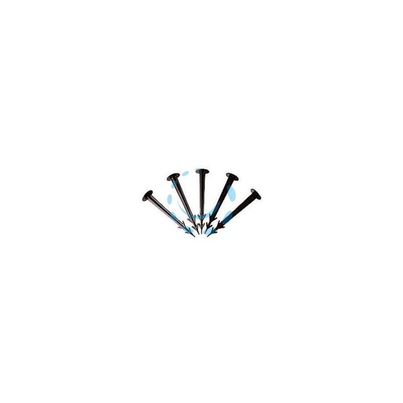 CHIODO FERMA TELO IN NYLON E FIBRA DI VETRO NERO - mm.110 - testa mm.25 - conf. pz.20