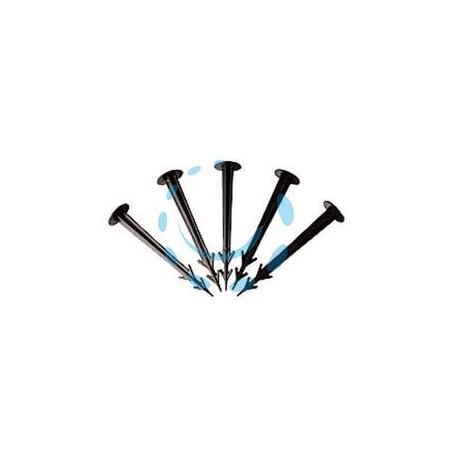 CHIODO FERMA TELO IN NYLON E FIBRA DI VETRO NERO - mm.110 - testa mm.25 - conf. pz.20