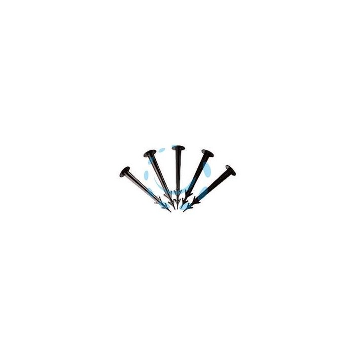 CHIODO FERMA TELO IN NYLON E FIBRA DI VETRO NERO - mm.110 - testa mm.25 - conf. pz.20