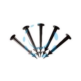 CHIODO FERMA TELO IN NYLON E FIBRA DI VETRO NERO - mm.200 - testa mm.35 - conf. pz.100