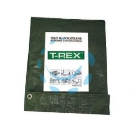TELO OCCHIELLATO BORDATO CON ANGOLI RINFORZATI 85 GR. HOBBY - mt.6x8 - gr.85 al mq. - colore verde/blu